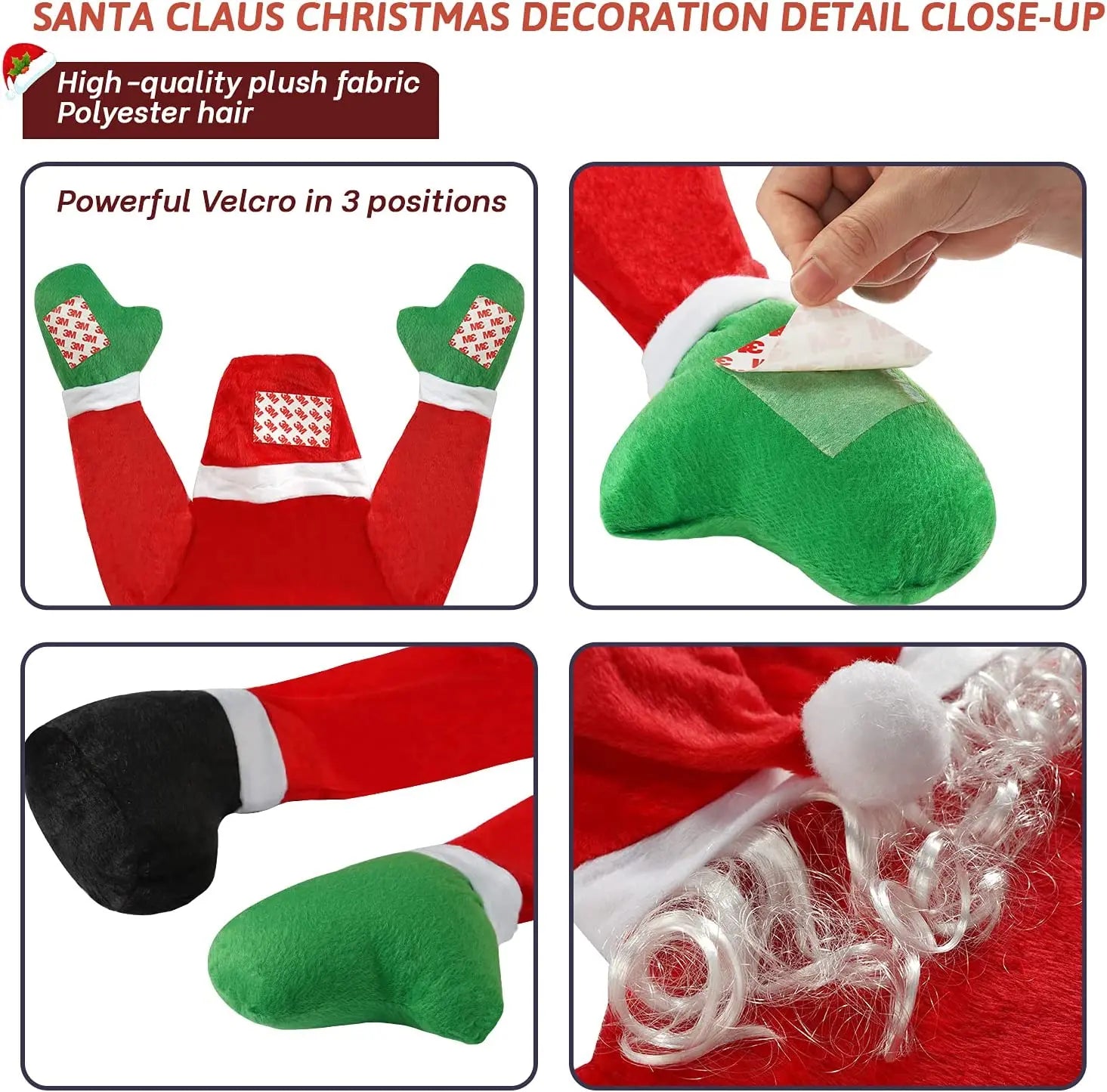 Santa Claus Decoration Santa Climbing Window Door Christmas Props New Year Hanger Decoration Christmas Toys