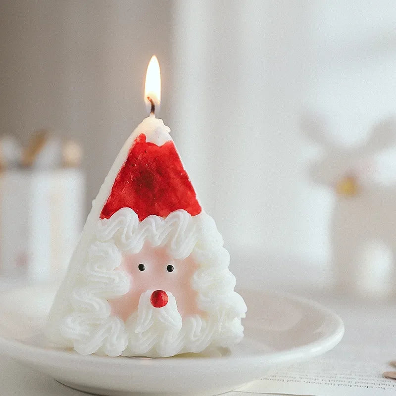 Santa Claus Aromatherapy Candle Handmade Christmas Souvenir Cake Shape Fragrance Candle