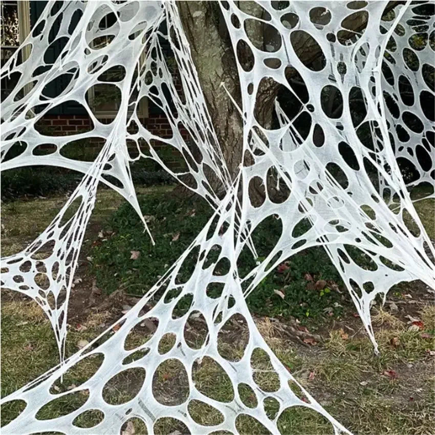 1X4m 2x4m Halloween Spider Web Horror Decoration Fabric Spider Web Halloween Spider Web Horror Decoration Fabric Spider Web