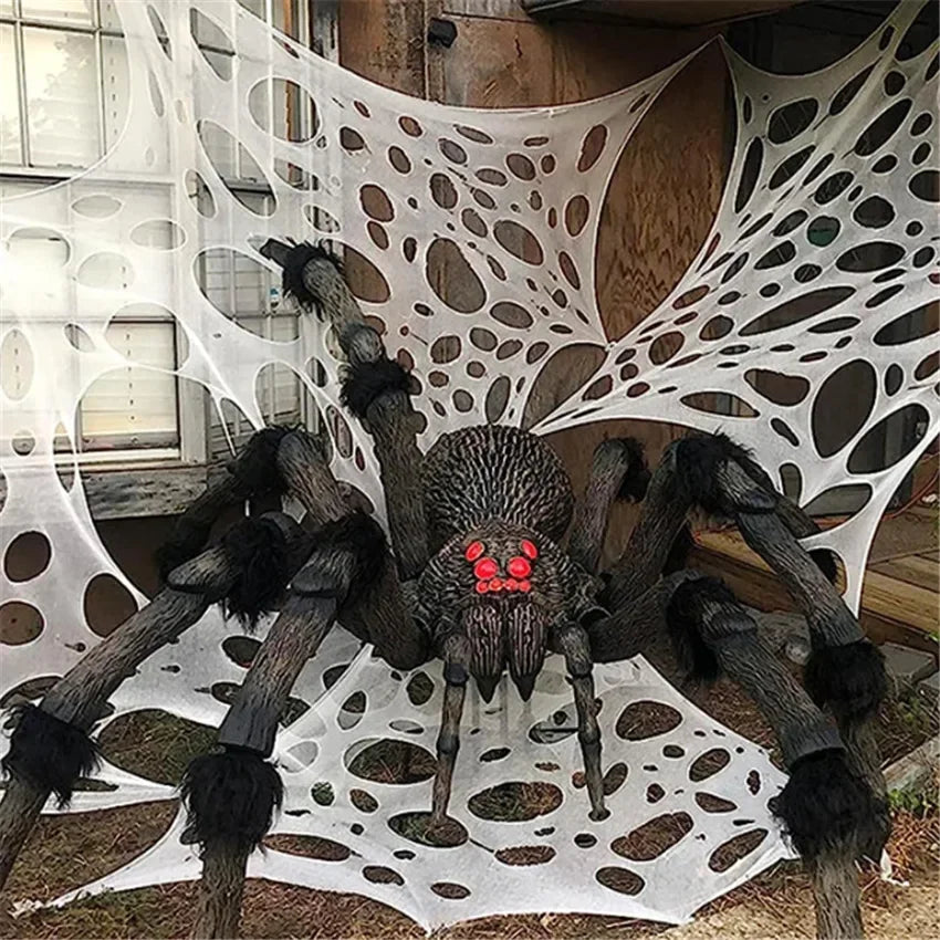 1X4m 2x4m Halloween Spider Web Horror Decoration Fabric Spider Web Halloween Spider Web Horror Decoration Fabric Spider Web