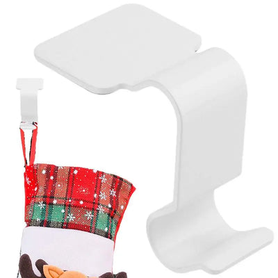 Christmas Stocking Holders For Mantle Simple Metal Mantle Clip Anti-Rust Fireplace Hanger Stockings Hook Decoration Christmas 
