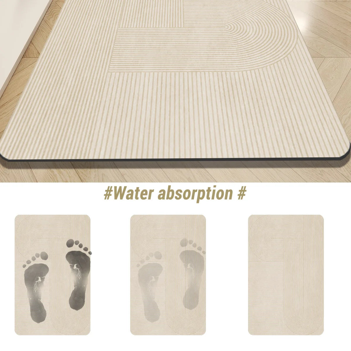 Diatomite Kitchen Floor Mat Waterproof Kitchen Rug Non-slip Long Area Room Carpet For Hallway Washable 