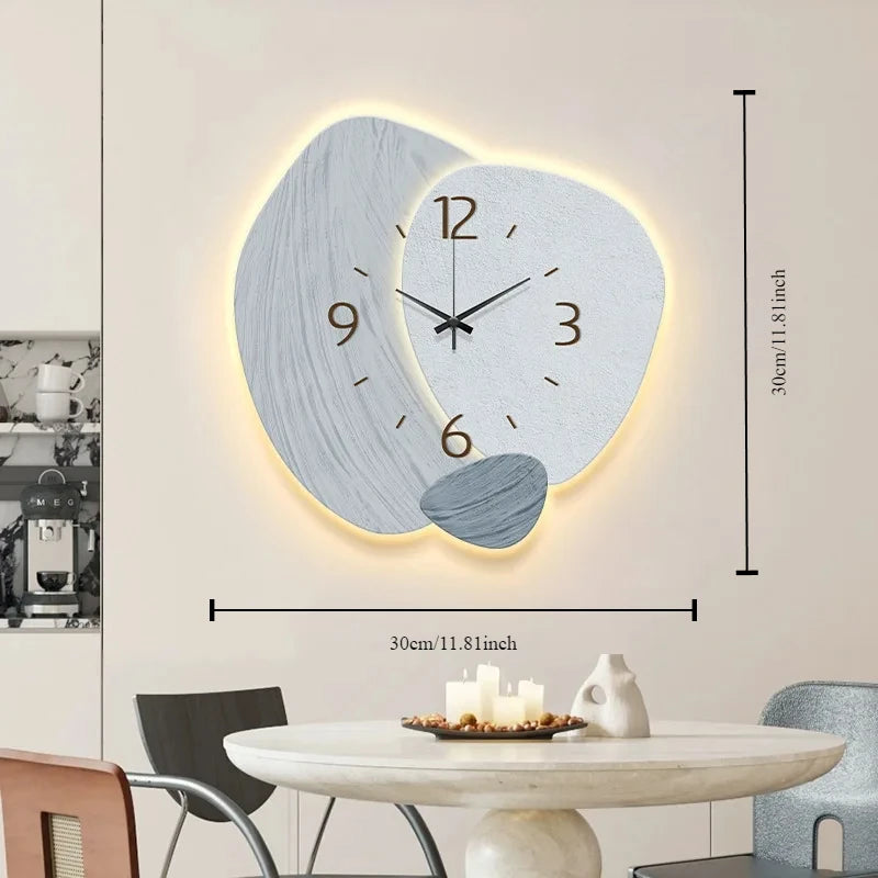 Wall Mounted Clock Cream Style Creative Living Room Irregular Family Bedroom Decorated Wall Clock Wall