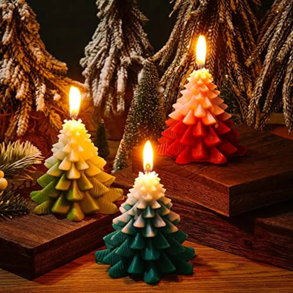 Christmas tree scented candle set souvenir decoration home props Christmas holiday shooting props