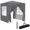 6.6'x6.6' Pop Up Canopy Tent with Sidewalls, Instant Sun Shelter Camping Gazebo with Carry Bag, Grey