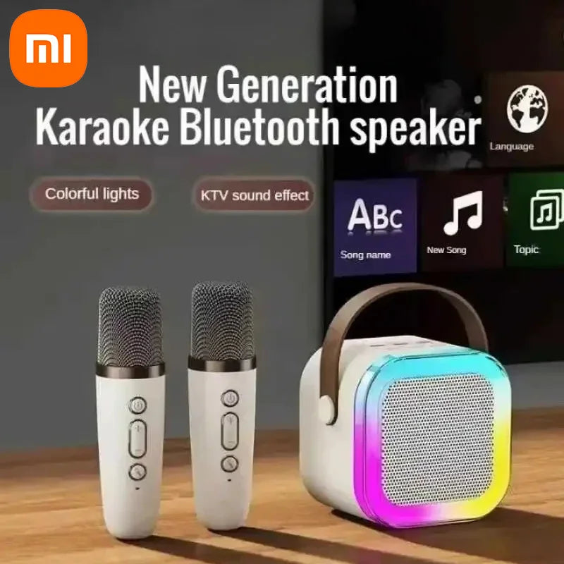 Xiaomi Bluetooth K12 Karaoke Machine – Portable 5.3 PA Speaker System with 1-2 Wireless Microphones, Ideal Family Singing Gift for Children