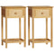 HOMCOM Natural Bamboo Side Table: Slim End Table Nightstand with Drawer and Storage Shelf for Small Spaces