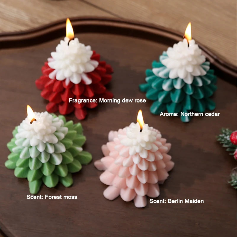 Bougie Decorative Soy Wax Atmosphere Fragrance Christmas Tree Candles Candlestick Accessoriesfor Home Decor Party Supplies Room