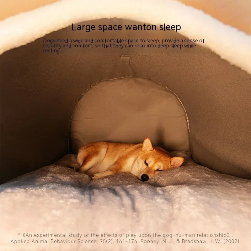 Big Dog Nest Winter Warm Dog House Removable and Washable Dog Bed Seasonal Large Type Pet Sleeping Supplies, Cat Nest 