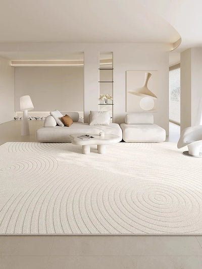 Artistic Lines Carpet Minimalist Beige Geometric Rugs Luxurious Large Area Living Room Carpets Easy Clean Bedroom Bedside Rug 