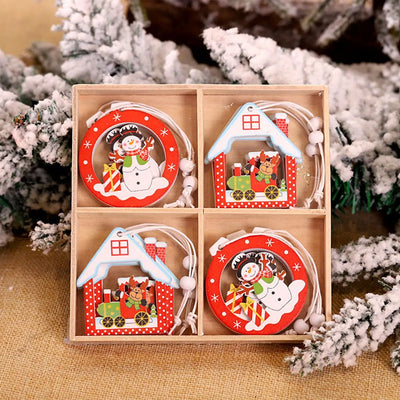 Christmas Wooden Pendant Merry Christmas Tree Decoration for Home 2024 Christmas Ornament Xmas Navidad Gifts Happy New Year 2025 