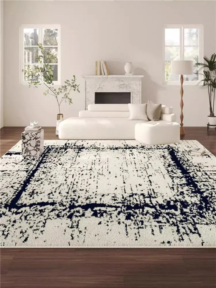 French Style Carpets Black Lines Living Room Carpet Minimalist Balcony Rugs Soft Comfortable Bedroom Carpet Easy To Care Ковёр 