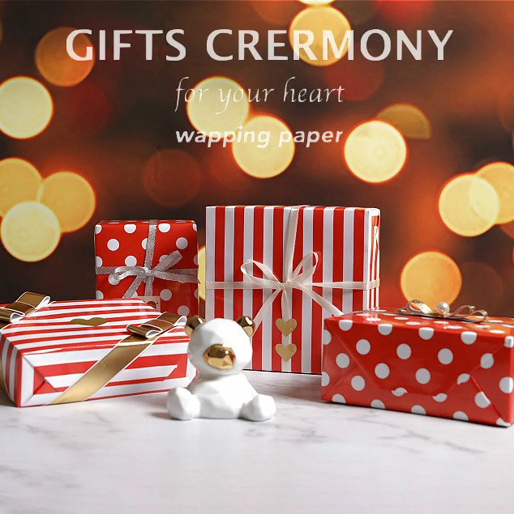 Gift Paper Wrapping Paper Birthday Gift Decoration Wrapping Paper DIY Bag Craft Paper Mery Christmas Party Present Decor 