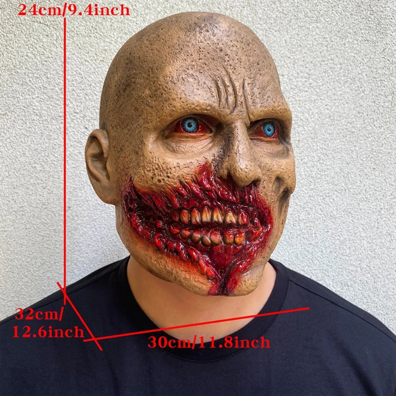 1PC Cos Scary Zombie Ghoul Mask Horror Zombie Full Head Helmet  Latex Full Face Masks Halloween Costumes Party Props