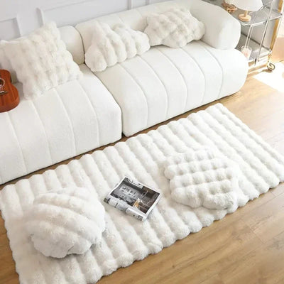 Large Bubble Plush Carpet - Soft and Cozy Floor Decor for Your Home 