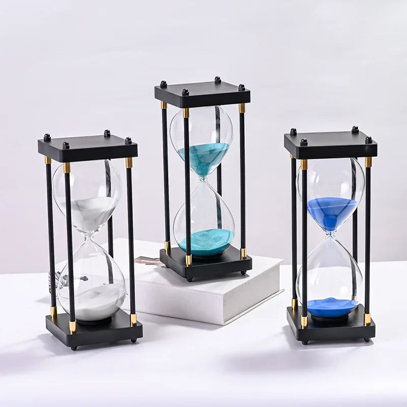 Retro Hourglass – 15/30/45/60 Minutes Timers, Luxury Gift for Study, Living Room, Office Decoration, Decompression Ornament