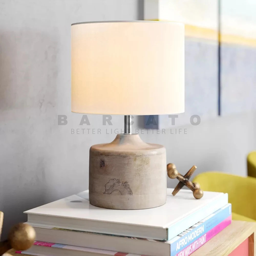 Nordic Designer Wooden Table Lamp - Korean Minimalism LED Art Lamp for Bedroom, Hotel, and Bedside Decor 