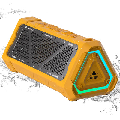 MLOVE P3 Portable Outdoor Bluetooth Speaker - Bluetooth 5.3, Stereo Sound, IPX7 Waterproof, Micro SD Card, RGB Light, TWS 