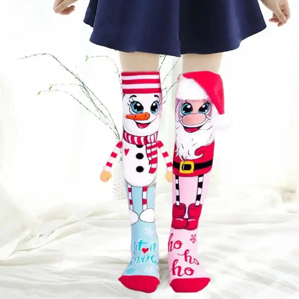 Christmas Stockings Cartoon Quirky Christmas Socks Cosplay Costume Party Funny Socks Father Christmas Snowman Christmas Gift