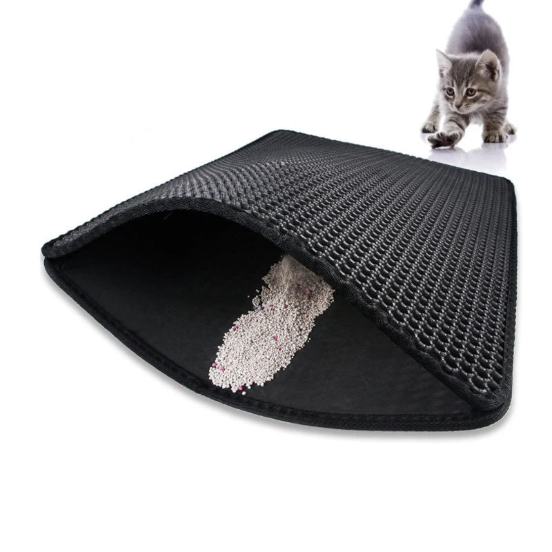 Double Layer EVA Cat Litter Pad Waterproof Non-slip Sand Basin Filter Kitten Dog Washable Mattress Floor Mat Pet Clean Supplies 