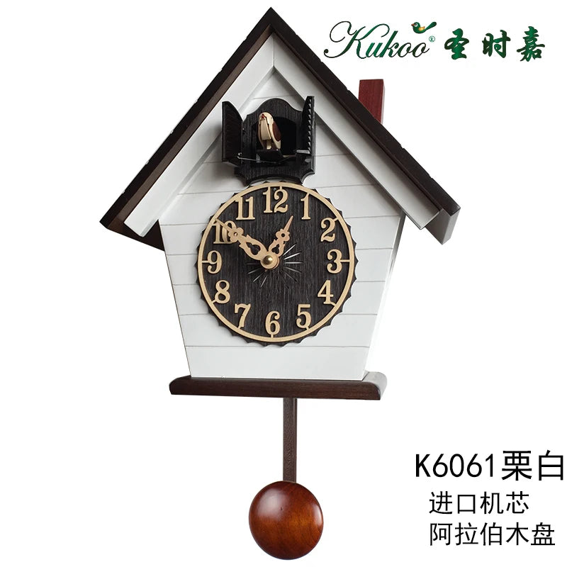 Wood Cuckoo Clock Mechanism – Bird Pendulum Wall Clock for Living Room & Garden, Modern Swing Design, Reloj Decor Gift Ideas SC119 