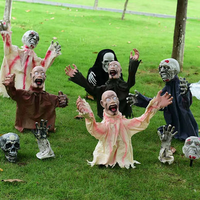 Halloween Horror Decoration To Insert Large Swing Ghost New Voice Control Decoration Scary Props Home Garden Decoration 