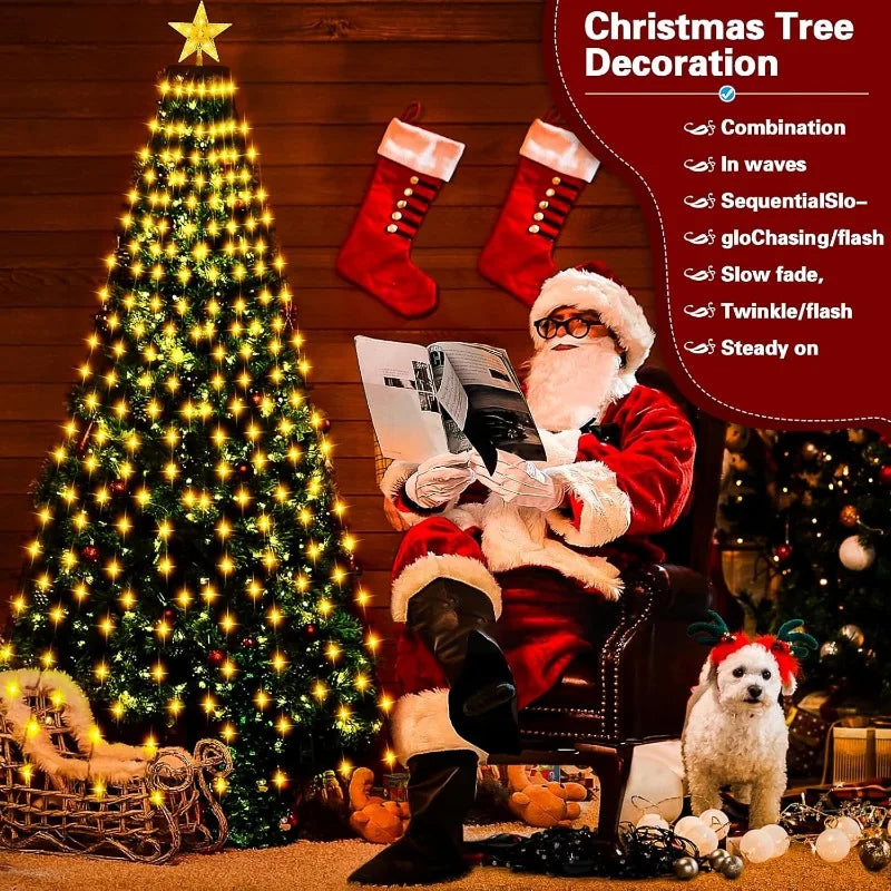 400 LED Christmas Tree Lights Christmas Lights for Indoor and Outdoor Decoration Outdoor Waterfall Lights Christmas Decoration