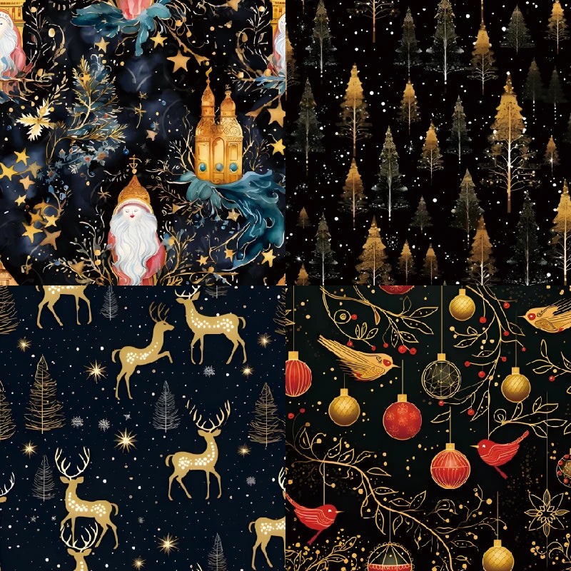 Panalisacraft 24 sheets 6"X6" Shinny Christmas Scrapbook paper Scrapbooking patterned paper pack DIY craft Background paper 