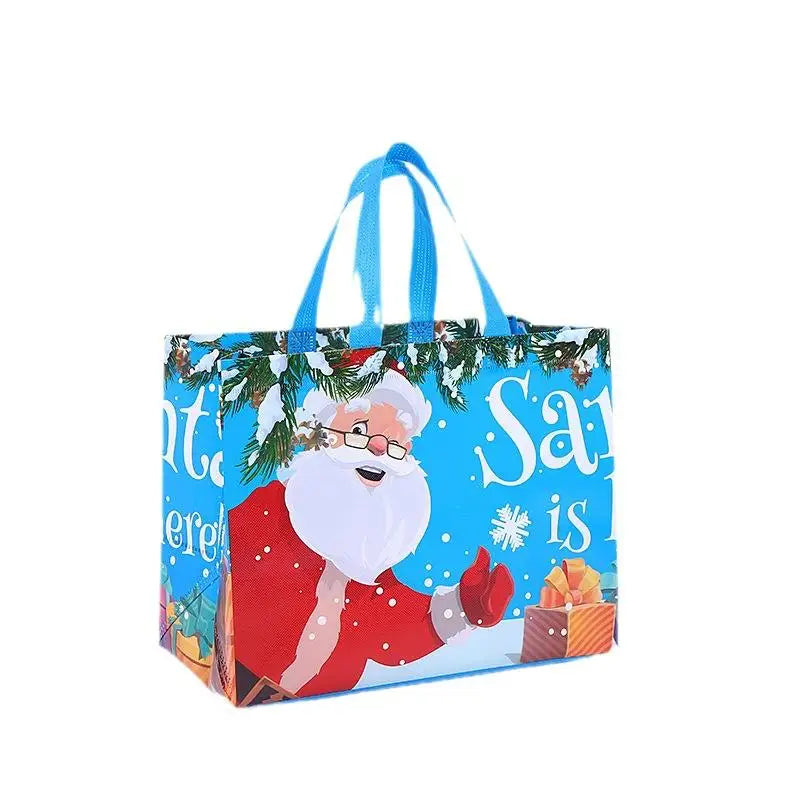 Christmas Gift Bags Santa Elk Snowflake Tote Bag Children's Gift Bags Thickened Non-woven Waterproof Bag Christmas Decoration