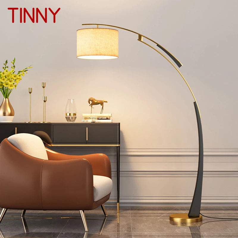 TINNY Nordic Fishing Floor Lamp – Modern LED Standing Light, Creative Decorative Floor Lamp for Living Room and Sofa Side