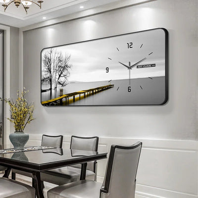 Living room home fashion decoration wall clock modern minimalist restaurant decoration painting table hanging wall mute clock 