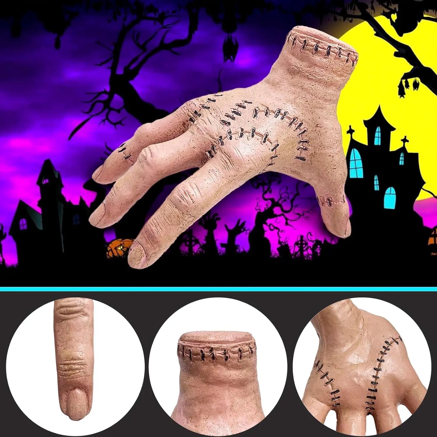 1-10PCS Halloween Horror Ornaments Broken Hand Wednesday Adams Hand Teen Scary Sculpture Halloween Tabletop Decoration