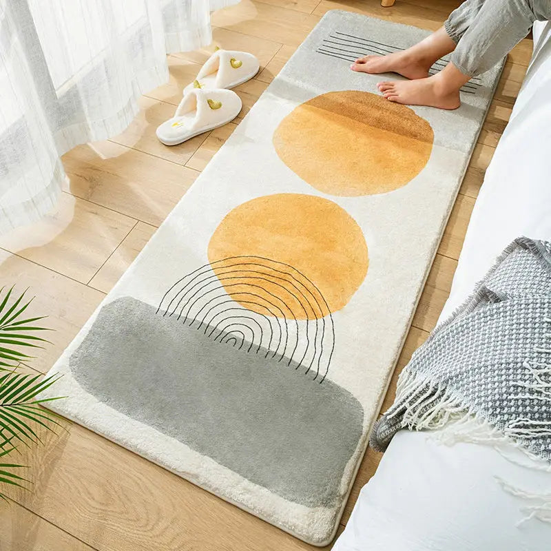 Nordic Style Living Room Sofa Large Area Carpet Bedroom Bedside Soft Thickened Decorative Floor Mat Bathroom Door Rug 
