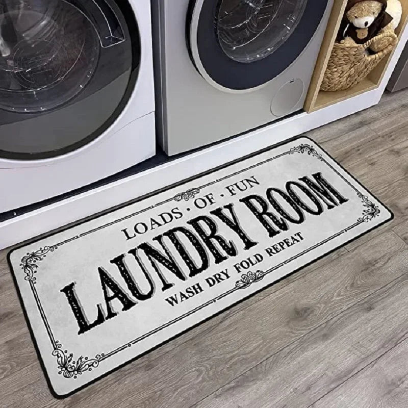 Kitchen Rug Laundry Room Decorative Floor Mat Anti-slip Bedroom Living Room Hallway Long Strip Carpet Home Decor 