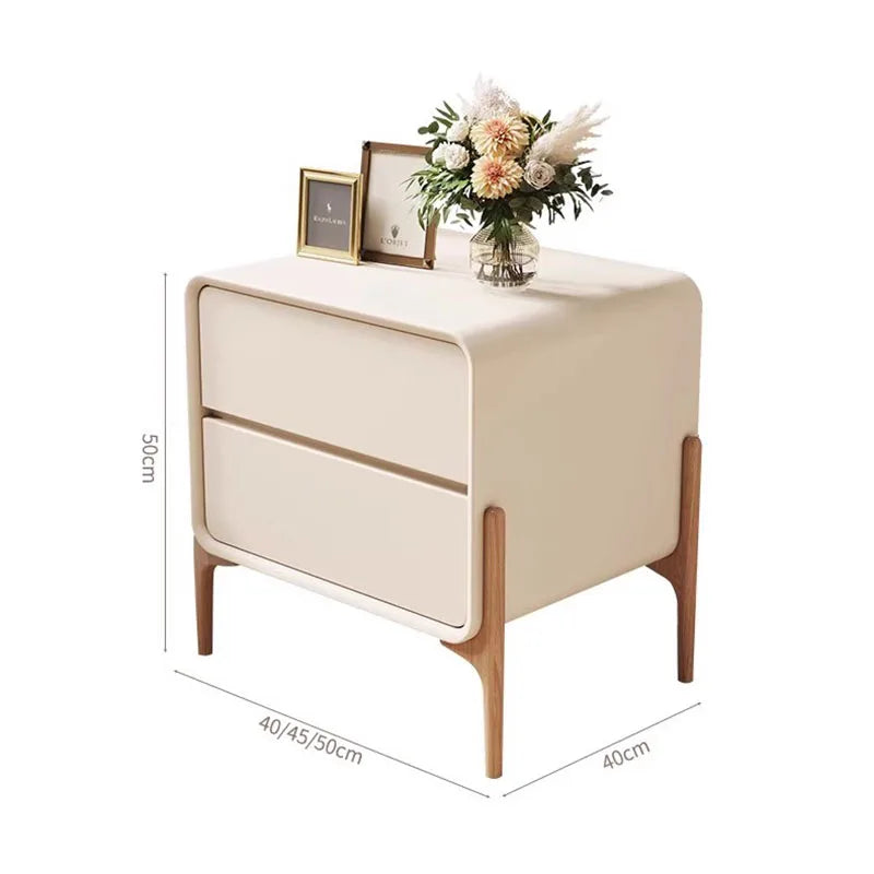 Minimalist Storage Night Table - Modern Nordic Luxury Bedroom Furniture with Trendy Drawer 