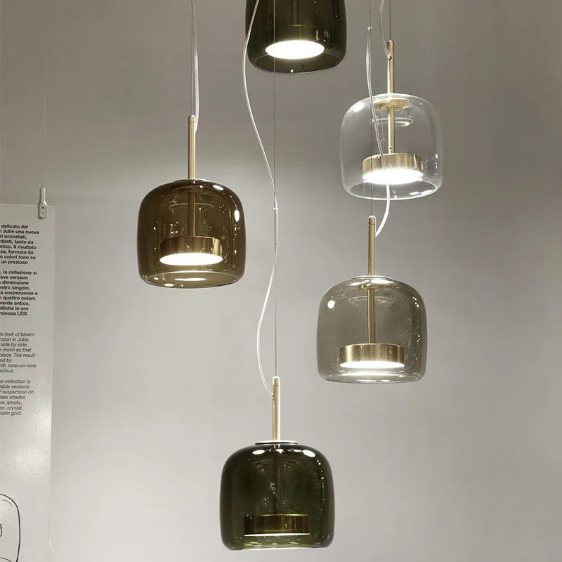 Nordic Glass Cover LED Pendant Lights - Elegant Chandeliers for Living Room, Dining Room, Coffee Tables, and Bedroom