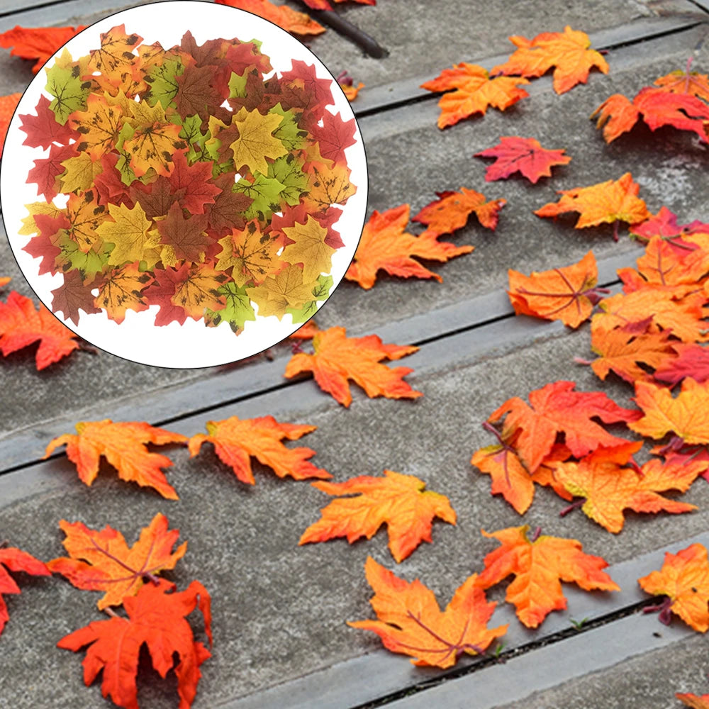 Autumn Maple Pattern Thanksgiving Home Party Decoration Paper Plates Napkins Hanging Maple Banners Turkey Pumpkin Honeycomb Ball 