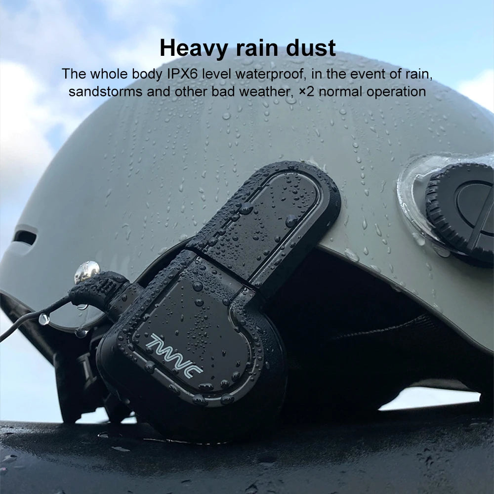 PECHAM Motorcycle Bluetooth Helmet Headset - Waterproof, Voice Control, 400mAh Battery, Bluetooth 5.0, Hands-Free Call & Music Speaker 