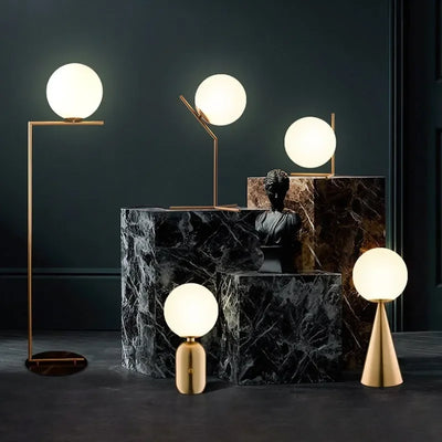 Scandinavian Bedroom Bedside Glass Table Lamp – Simple Modern Study Reading Lamp, Lustrous Hotel Room Creative Decorative Table Lamps 