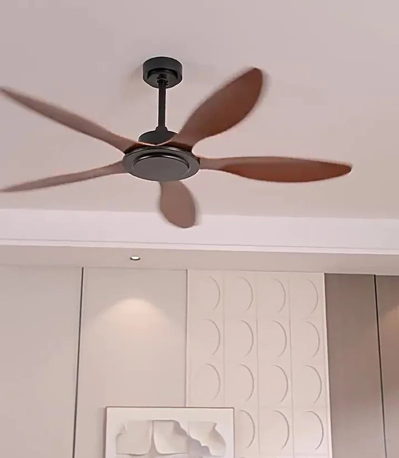 49/58 Inch Black Ceiling Fan – DC Motor with Remote Control, Commercial Dining Room, Strong Wind, Lampless Electric Fan