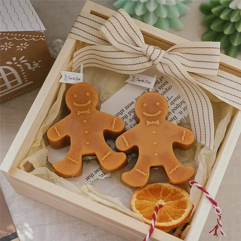 1PCS Christmas Gingerbread Man Scented Candles New Year Room Decoration Navidad  Party Atmosphere Xmas Home Gifts