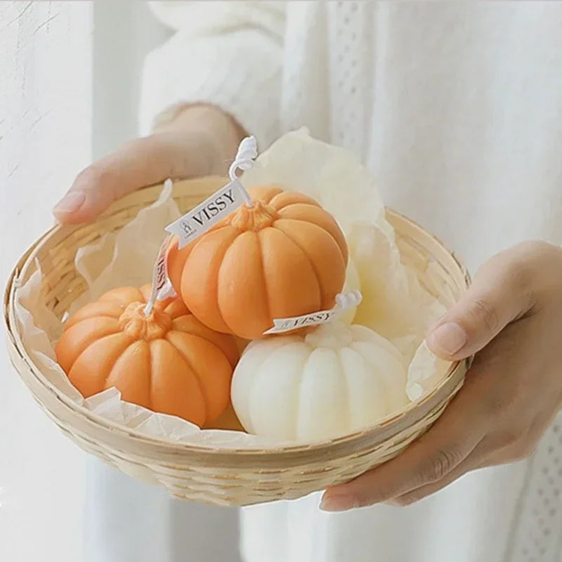 Pumpkin Shaped Scented Candle Thanksgiving Aromatherapy Halloween Holiday Party Home Decoration