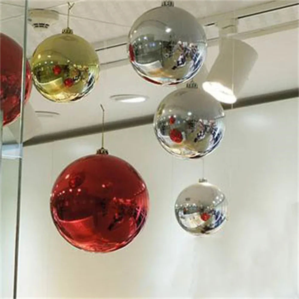 15cm Big Christmas Ball Decorations 2023 Glitter Green Red Xmas Tree Ornaments Wedding Party New Year Home Office Ceiling Decor