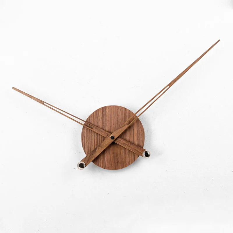 DIY 3D Wall Clock – Walnut Watch Movement, Quartz Silent Mechanism with Wooden Needles, Home Decor for Living Room