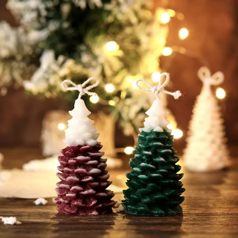 2024 Christmas Tree Scented Canles Creative Home Decoration Wedding Holiday Festival Gift Aromatherapy Candle Ornament Souvenirs 