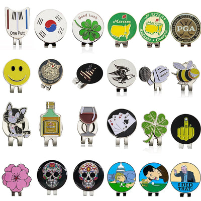 Golf Ball Marker Hat Clip with Magnet - One Putt Alignment Cap Clip for Precision Putting 