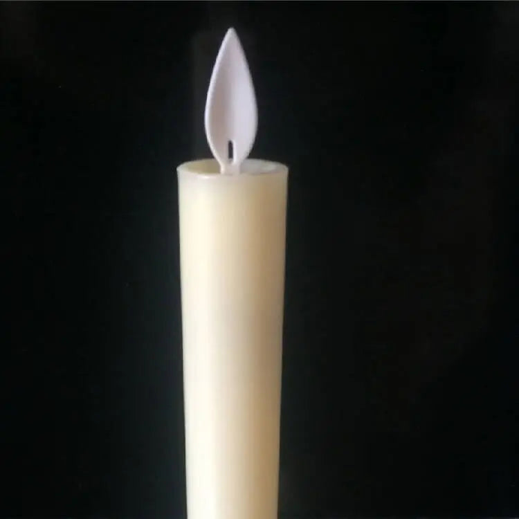 Remote controlled Moving Flame Ivory Led Taper Candle Dancing Wick Candlestick Christmas Wedding Home table Decoration H23cm