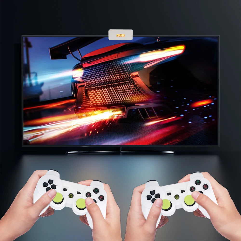 Ampown Y7 Video Game Console – Linux System, 256GB Storage, 12,000 Built-In Games, Rechargeable Wireless Controller, Low Latency Connection, Player Gift