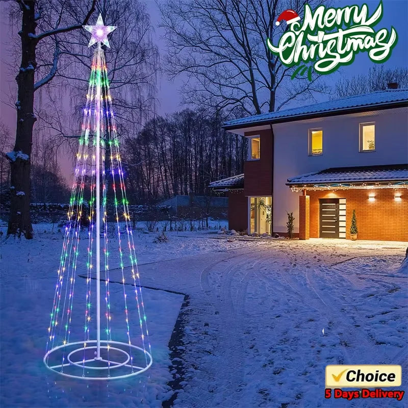 New 1.5/2.0M Height Smart Led Tree Light Pixel Mega Christmas Tree RGB Led String Lights Tree with Base  for Wedding Christmas 