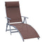 Outsunny Reclining Retreat: Adjustable Tri-Fold Patio Chaise Lounge Chair, Outdoor Garden Sun Lounger in Brown